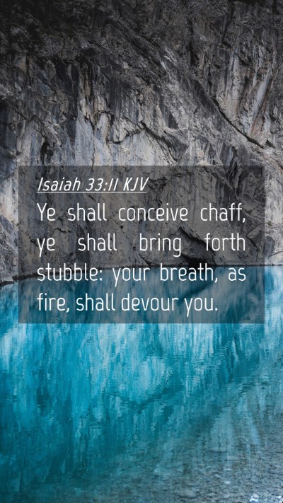 Picture 04 - Isaiah 33:11 KJV Mobile Phone Wallpaper - Ye shall conceive chaff, ye shall bring forth - Mobile Bible Verse Wallpaper