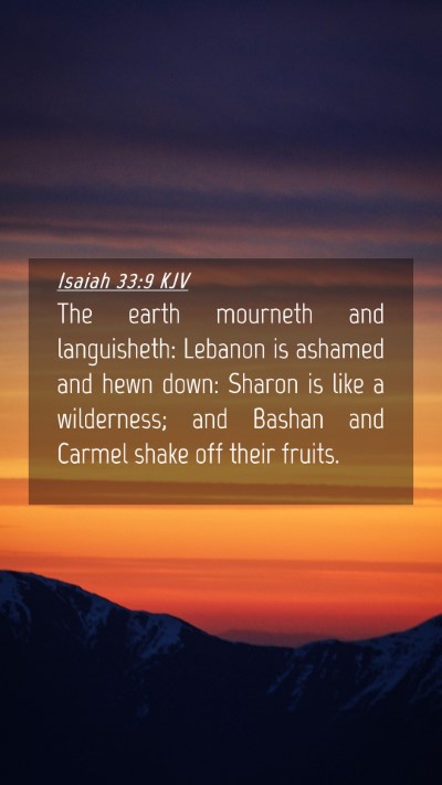 Picture 04 - Isaiah 33:9 KJV Mobile Phone Wallpaper - The earth mourneth and languisheth: Lebanon is - Mobile Bible Verse Wallpaper