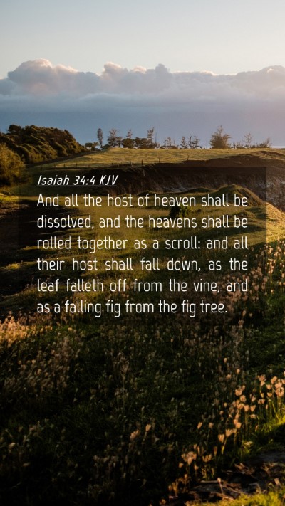 Picture 04 - Isaiah 34:4 KJV Mobile Phone Wallpaper - And all the host of heaven shall be dissolved, - Mobile Bible Verse Wallpaper