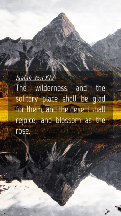 Picture 04 - Isaiah 35:1 KJV Mobile Phone Wallpaper - The wilderness and the solitary place shall be - Mobile Bible Verse Wallpaper