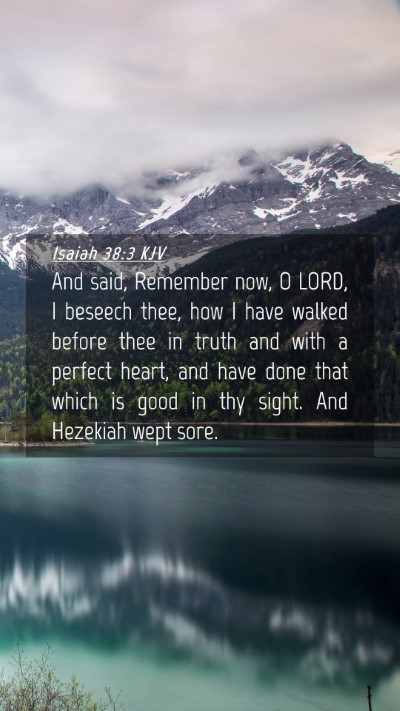 Picture 04 - Isaiah 38:3 KJV Mobile Phone Wallpaper - And said, Remember now, O LORD, I beseech thee, - Mobile Bible Verse Wallpaper