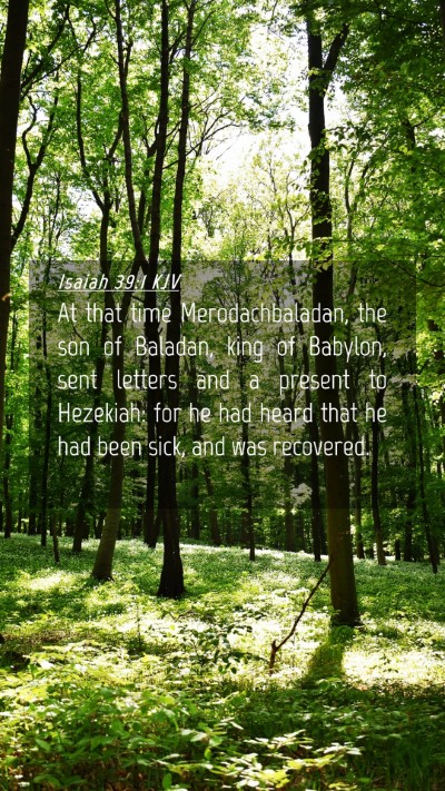 Picture 04 - Isaiah 39:1 KJV Mobile Phone Wallpaper - At that time Merodachbaladan, the son of Baladan, - Mobile Bible Verse Wallpaper