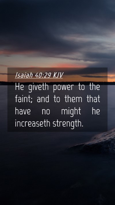 Picture 04 - Isaiah 40:29 KJV Mobile Phone Wallpaper - He giveth power to the faint; and to them that - Mobile Bible Verse Wallpaper