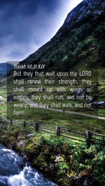 Picture 04 - Isaiah 40:31 KJV Mobile Phone Wallpaper - But they that wait upon the LORD shall renew - Mobile Bible Verse Wallpaper