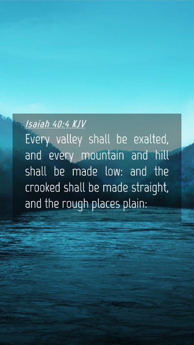 Picture 04 - Isaiah 40:4 KJV Mobile Phone Wallpaper - Every valley shall be exalted, and every mountain - Mobile Bible Verse Wallpaper
