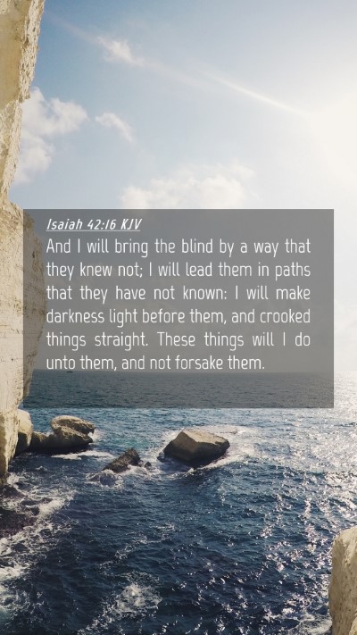 Picture 04 - Isaiah 42:16 KJV Mobile Phone Wallpaper - And I will bring the blind by a way that they - Mobile Bible Verse Wallpaper