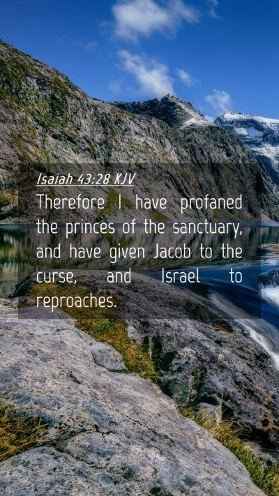 Picture 04 - Isaiah 43:28 KJV Mobile Phone Wallpaper - Therefore I have profaned the princes of the - Mobile Bible Verse Wallpaper