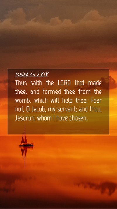 Picture 04 - Isaiah 44:2 KJV Mobile Phone Wallpaper - Thus saith the LORD that made thee, and formed - Mobile Bible Verse Wallpaper