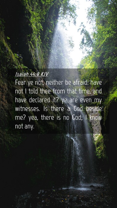 Picture 04 - Isaiah 44:8 KJV Mobile Phone Wallpaper - Fear ye not, neither be afraid: have not I told - Mobile Bible Verse Wallpaper