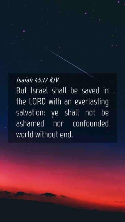 Picture 04 - Isaiah 45:17 KJV Mobile Phone Wallpaper - But Israel shall be saved in the LORD with an - Mobile Bible Verse Wallpaper