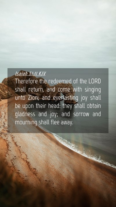 Picture 04 - Isaiah 51:11 KJV Mobile Phone Wallpaper - Therefore the redeemed of the LORD shall return, - Mobile Bible Verse Wallpaper
