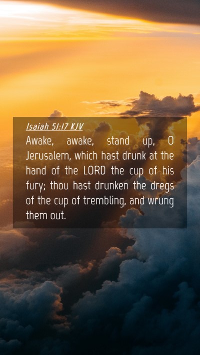 Picture 04 - Isaiah 51:17 KJV Mobile Phone Wallpaper - Awake, awake, stand up, O Jerusalem, which hast - Mobile Bible Verse Wallpaper
