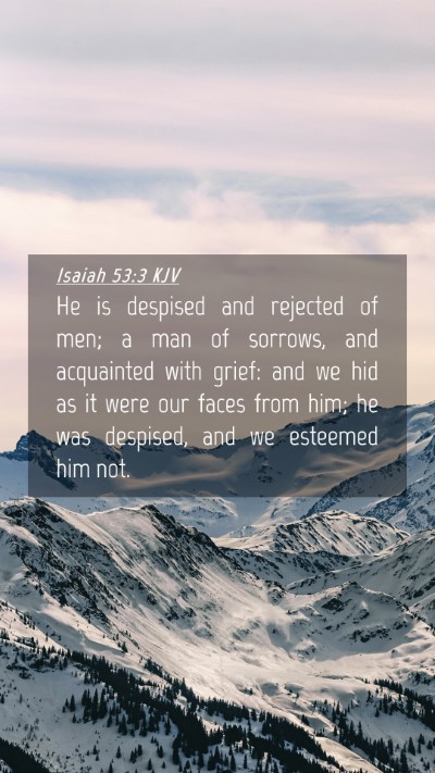 Picture 04 - Isaiah 53:3 KJV Mobile Phone Wallpaper - He is despised and rejected of men; a man of - Mobile Bible Verse Wallpaper