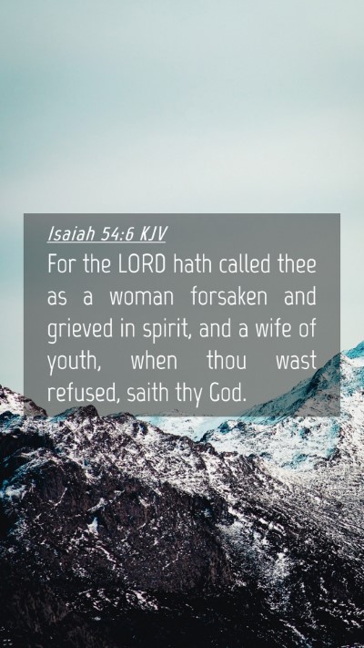 Picture 04 - Isaiah 54:6 KJV Mobile Phone Wallpaper - For the LORD hath called thee as a woman forsaken - Mobile Bible Verse Wallpaper