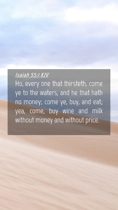 Picture 04 - Isaiah 55:1 KJV Mobile Phone Wallpaper - Ho, every one that thirsteth, come ye to the - Mobile Bible Verse Wallpaper