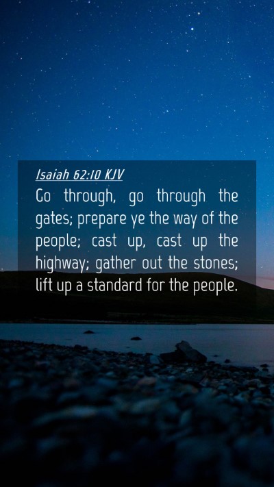 Picture 04 - Isaiah 62:10 KJV Mobile Phone Wallpaper - Go through, go through the gates; prepare ye the - Mobile Bible Verse Wallpaper