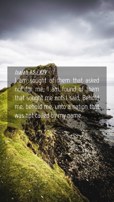 Picture 04 - Isaiah 65:1 KJV Mobile Phone Wallpaper - I am sought of them that asked not for me; I am - Mobile Bible Verse Wallpaper