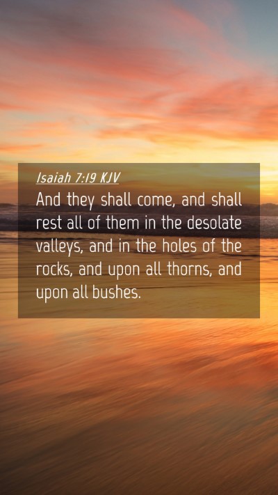 Picture 04 - Isaiah 7:19 KJV Mobile Phone Wallpaper - And they shall come, and shall rest all of them - Mobile Bible Verse Wallpaper