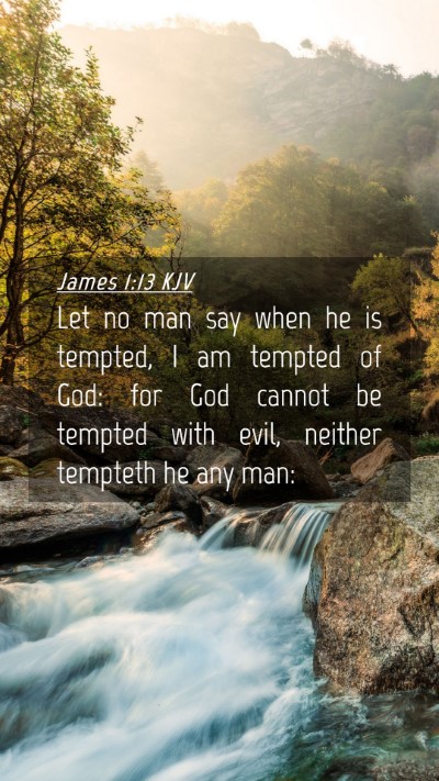 Picture 04 - James 1:13 KJV Mobile Phone Wallpaper - Let no man say when he is tempted, I am tempted - Mobile Bible Verse Wallpaper