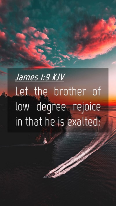 Picture 04 - James 1:9 KJV Mobile Phone Wallpaper - Let the brother of low degree rejoice in that he - Mobile Bible Verse Wallpaper