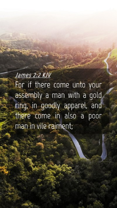 Picture 04 - James 2:2 KJV Mobile Phone Wallpaper - For if there come unto your assembly a man with a - Mobile Bible Verse Wallpaper