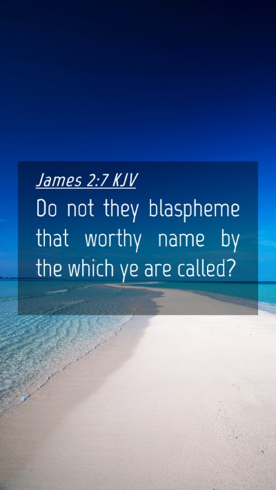 Picture 04 - James 2:7 KJV Mobile Phone Wallpaper - Do not they blaspheme that worthy name by the - Mobile Bible Verse Wallpaper