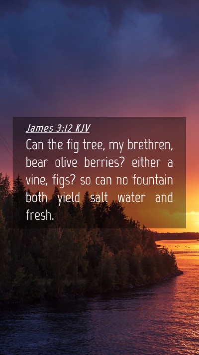 Picture 04 - James 3:12 KJV Mobile Phone Wallpaper - Can the fig tree, my brethren, bear olive - Mobile Bible Verse Wallpaper