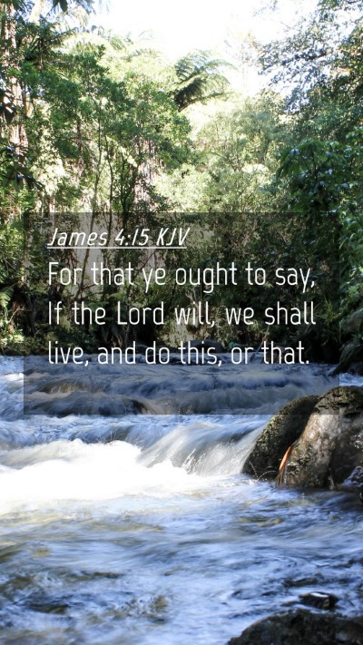 Picture 04 - James 4:15 KJV Mobile Phone Wallpaper - For that ye ought to say, If the Lord will, we - Mobile Bible Verse Wallpaper