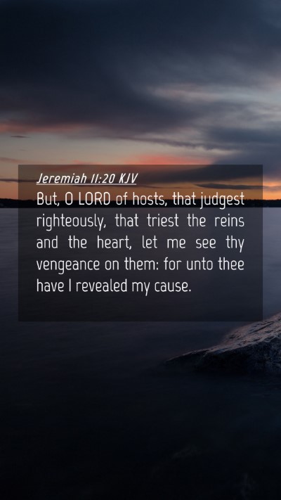 Picture 04 - Jeremiah 11:20 KJV Mobile Phone Wallpaper - But, O LORD of hosts, that judgest righteously, - Mobile Bible Verse Wallpaper