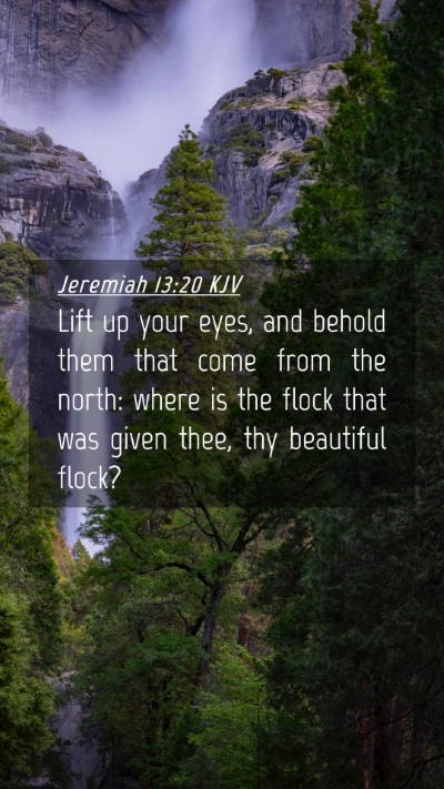 Picture 04 - Jeremiah 13:20 KJV Mobile Phone Wallpaper - Lift up your eyes, and behold them that come from - Mobile Bible Verse Wallpaper