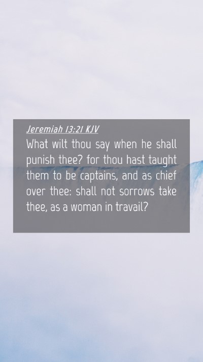 Picture 04 - Jeremiah 13:21 KJV Mobile Phone Wallpaper - What wilt thou say when he shall punish thee? for - Mobile Bible Verse Wallpaper