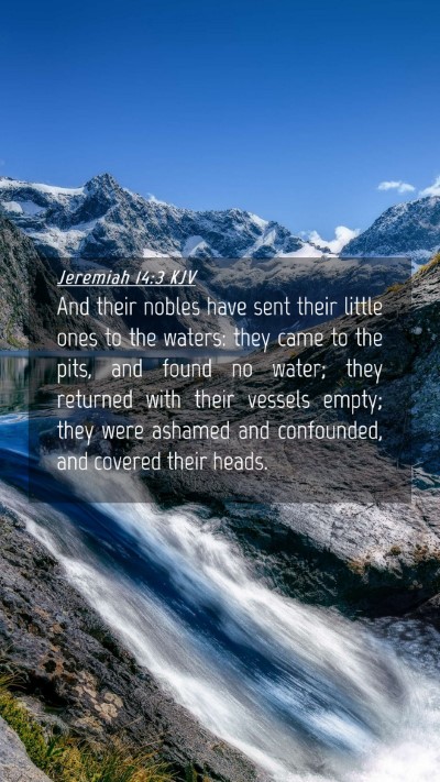 Picture 04 - Jeremiah 14:3 KJV Mobile Phone Wallpaper - And their nobles have sent their little ones to - Mobile Bible Verse Wallpaper