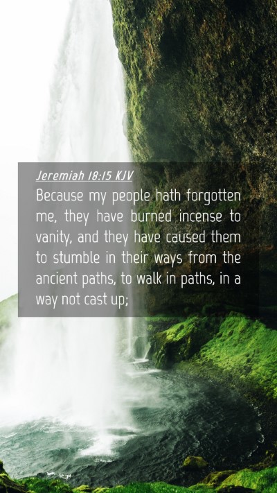 Picture 04 - Jeremiah 18:15 KJV Mobile Phone Wallpaper - Because my people hath forgotten me, they have - Mobile Bible Verse Wallpaper