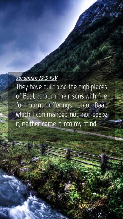 Picture 04 - Jeremiah 19:5 KJV Mobile Phone Wallpaper - They have built also the high places of Baal, to - Mobile Bible Verse Wallpaper