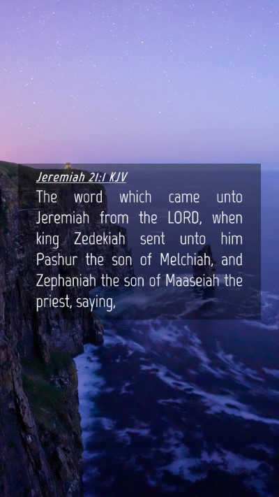 Picture 04 - Jeremiah 21:1 KJV Mobile Phone Wallpaper - The word which came unto Jeremiah from the LORD, - Mobile Bible Verse Wallpaper