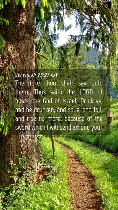 Picture 04 - Jeremiah 25:27 KJV Mobile Phone Wallpaper - Therefore thou shalt say unto them, Thus saith - Mobile Bible Verse Wallpaper