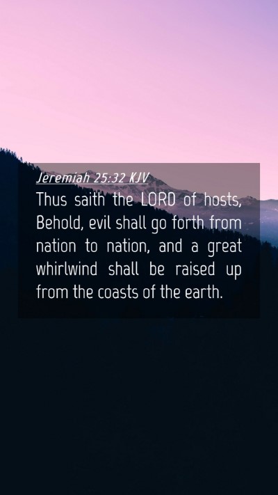 Picture 04 - Jeremiah 25:32 KJV Mobile Phone Wallpaper - Thus saith the LORD of hosts, Behold, evil shall - Mobile Bible Verse Wallpaper