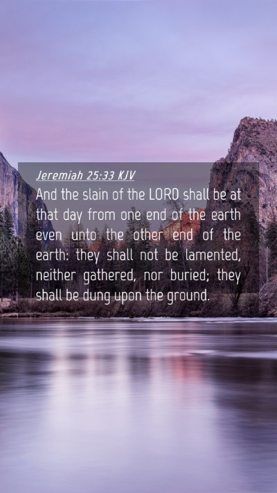 Picture 04 - Jeremiah 25:33 KJV Mobile Phone Wallpaper - And the slain of the LORD shall be at that day - Mobile Bible Verse Wallpaper