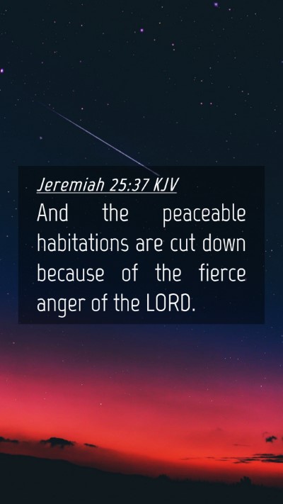 Picture 04 - Jeremiah 25:37 KJV Mobile Phone Wallpaper - And the peaceable habitations are cut down - Mobile Bible Verse Wallpaper