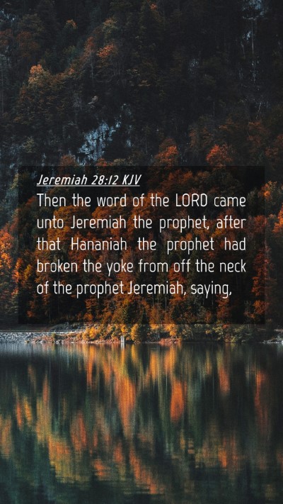 Picture 04 - Jeremiah 28:12 KJV Mobile Phone Wallpaper - Then the word of the LORD came unto Jeremiah the - Mobile Bible Verse Wallpaper
