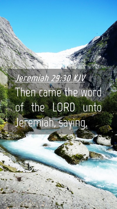 Picture 04 - Jeremiah 29:30 KJV Mobile Phone Wallpaper - Then came the word of the LORD unto Jeremiah, - Mobile Bible Verse Wallpaper
