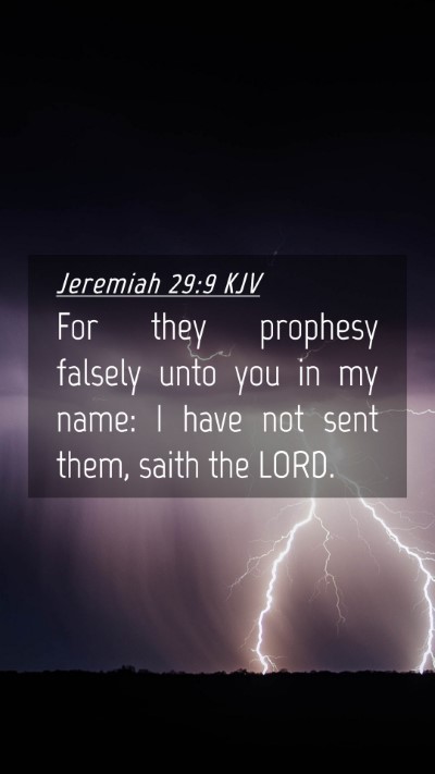 Picture 04 - Jeremiah 29:9 KJV Mobile Phone Wallpaper - For they prophesy falsely unto you in my name: I - Mobile Bible Verse Wallpaper