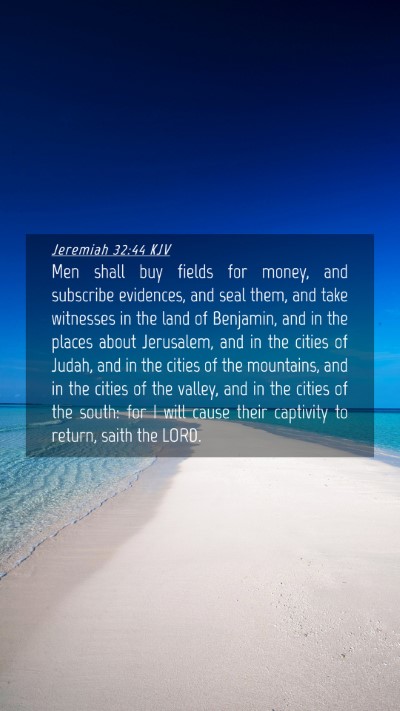 Picture 04 - Jeremiah 32:44 KJV Mobile Phone Wallpaper - Men shall buy fields for money, and subscribe - Mobile Bible Verse Wallpaper