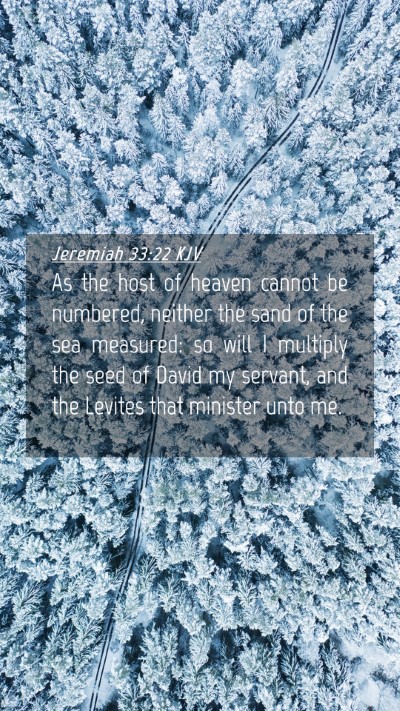 Picture 04 - Jeremiah 33:22 KJV Mobile Phone Wallpaper - As the host of heaven cannot be numbered, neither - Mobile Bible Verse Wallpaper