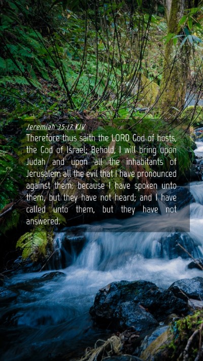 Picture 04 - Jeremiah 35:17 KJV Mobile Phone Wallpaper - Therefore thus saith the LORD God of hosts, the - Mobile Bible Verse Wallpaper