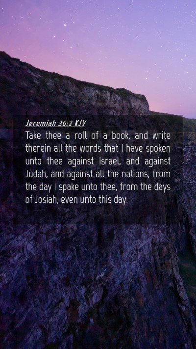 Picture 04 - Jeremiah 36:2 KJV Mobile Phone Wallpaper - Take thee a roll of a book, and write therein all - Mobile Bible Verse Wallpaper