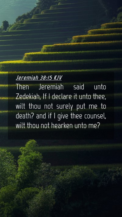 Picture 04 - Jeremiah 38:15 KJV Mobile Phone Wallpaper - Then Jeremiah said unto Zedekiah, If I declare it - Mobile Bible Verse Wallpaper