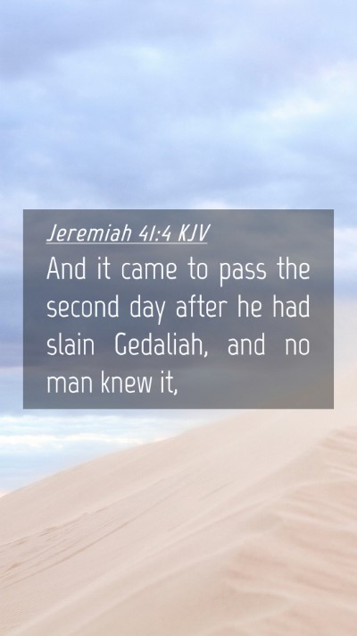 Picture 04 - Jeremiah 41:4 KJV Mobile Phone Wallpaper - And it came to pass the second day after he had - Mobile Bible Verse Wallpaper