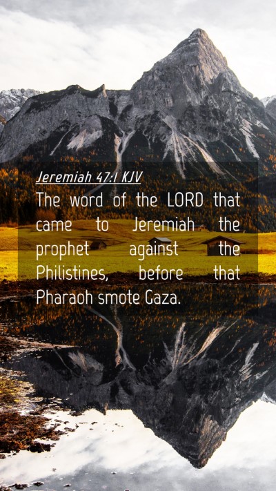 Picture 04 - Jeremiah 47:1 KJV Mobile Phone Wallpaper - The word of the LORD that came to Jeremiah the - Mobile Bible Verse Wallpaper