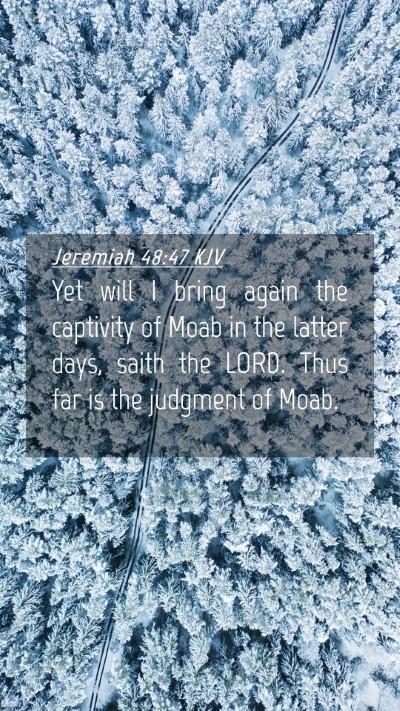 Picture 04 - Jeremiah 48:47 KJV Mobile Phone Wallpaper - Yet will I bring again the captivity of Moab in - Mobile Bible Verse Wallpaper